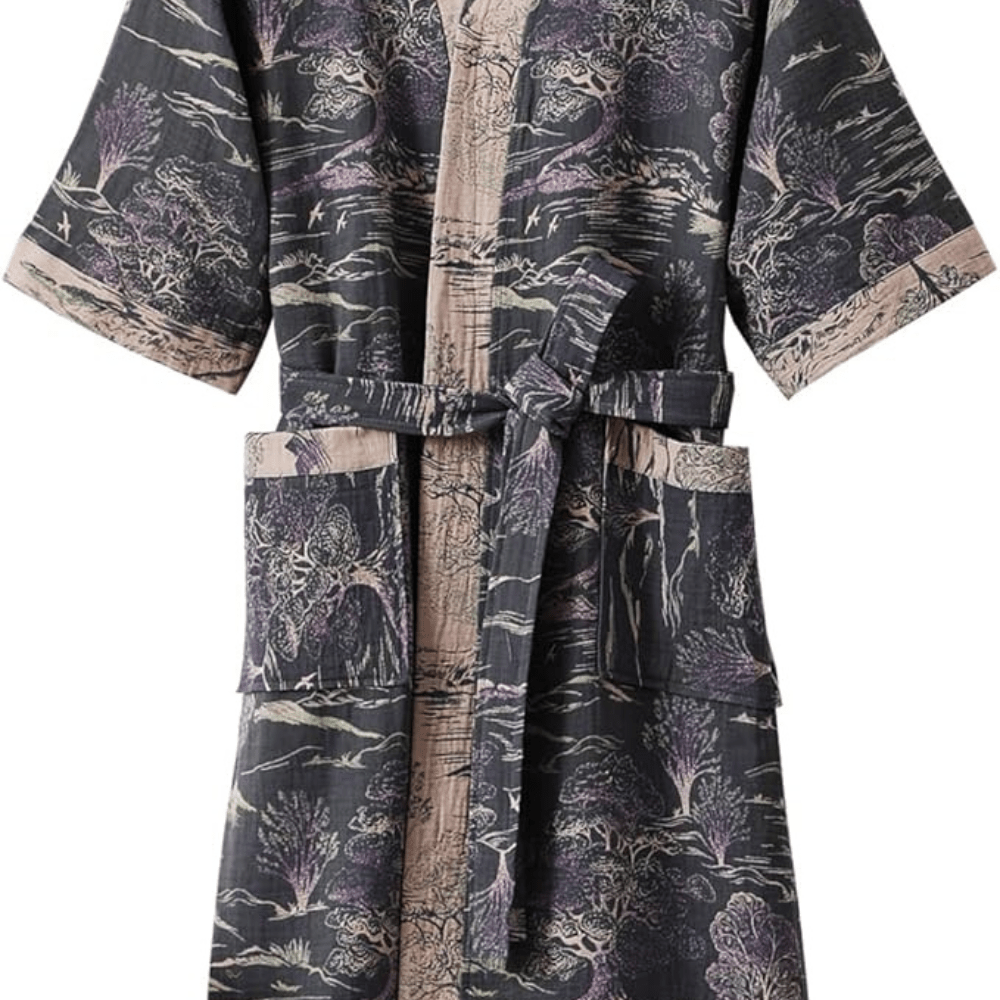 Velzora - Peignoir kimono en coton léger à double gaze | Velzora