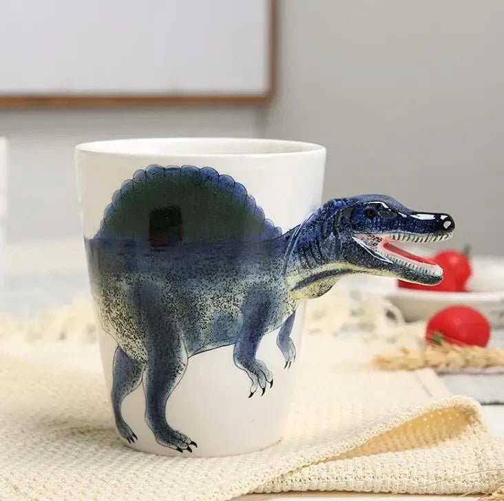 Velzora - Mug en céramique peint à la main – Motif dinosaure ludique | Velzora