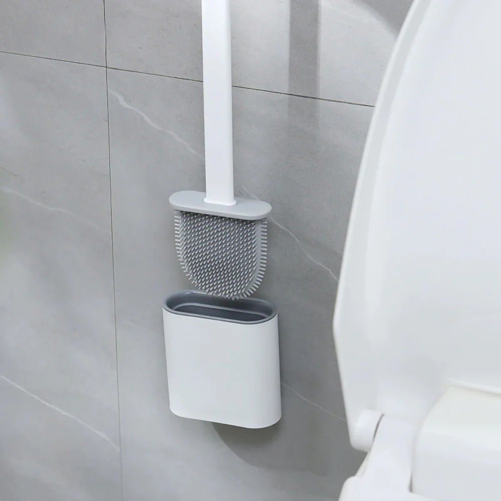 Velzora - Brosse WC silicone antibactérien murale | Velzora