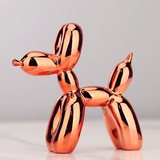 Velzora - Statue décorative chien ballon en résine brillante | Velzora