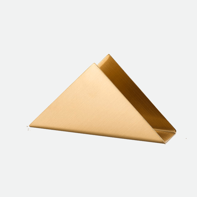 Velzora - Porte-serviettes de table en acier doré au design sculptural | Velzora