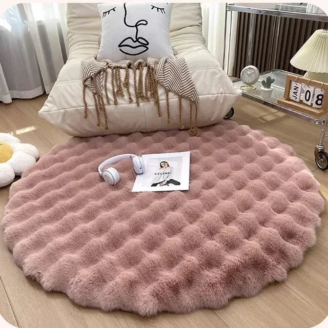 Velzora - Tapis rond en polyester doux et antidérapant | Velzora