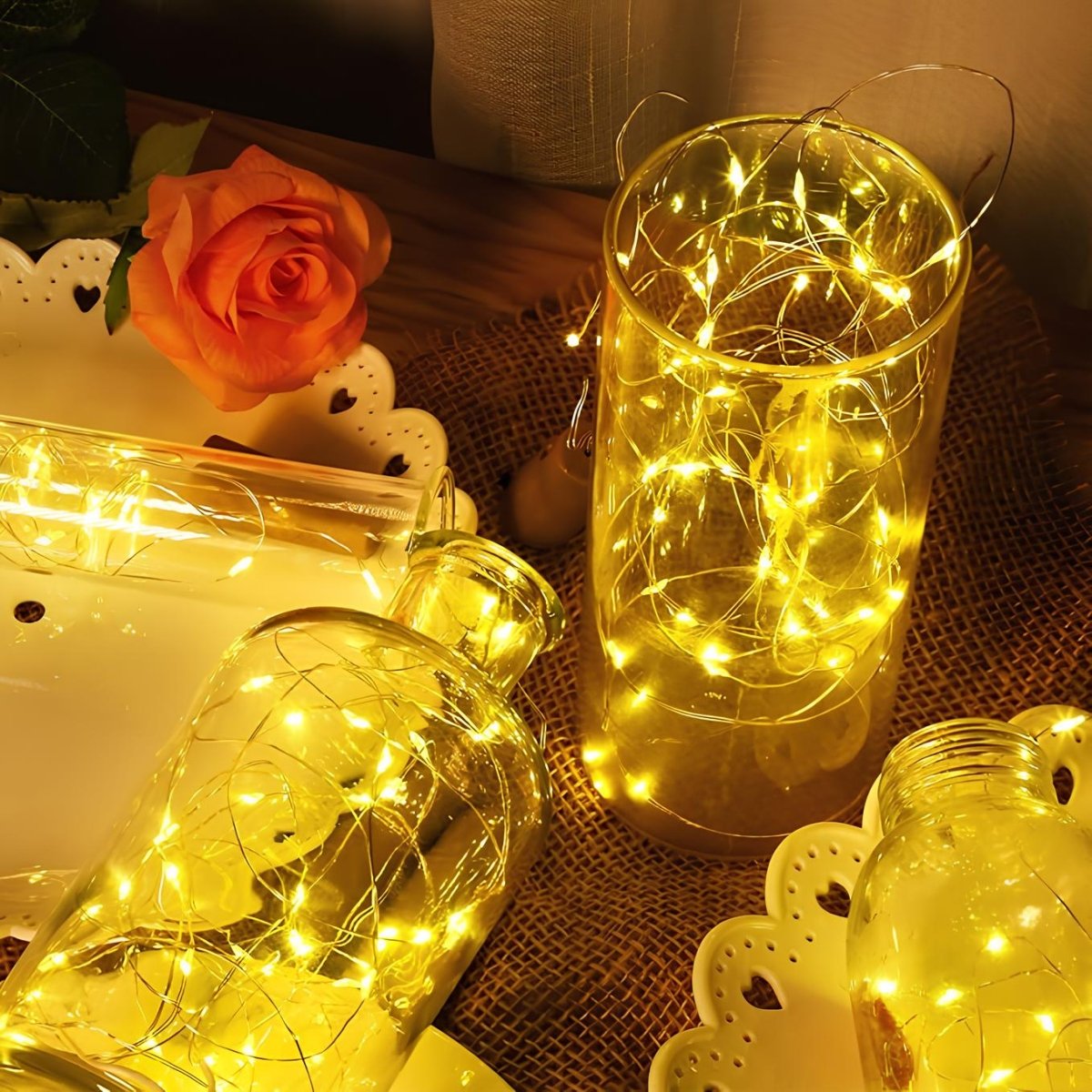 Velzora - Guirlande lumineuse solaire en cuivre étanche | Velzora