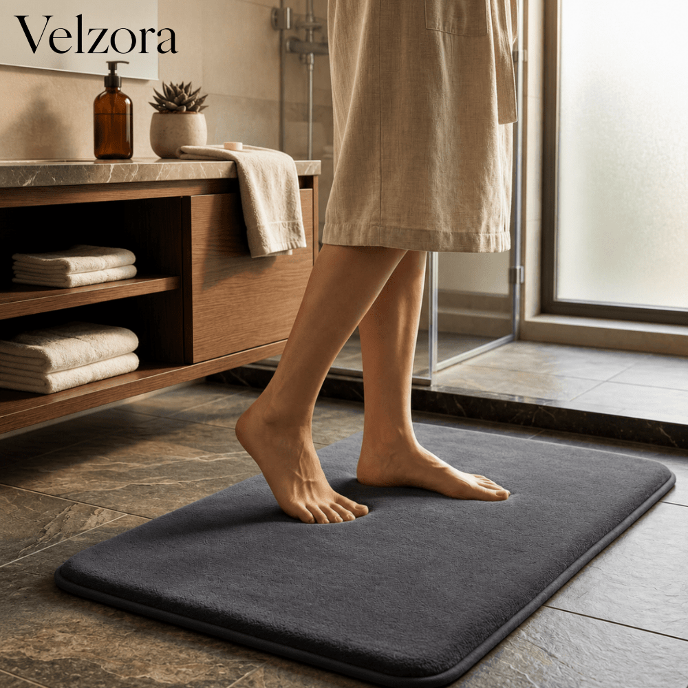 Velzora - Tapis de sol en velours absorbant antidérapant | Velzora