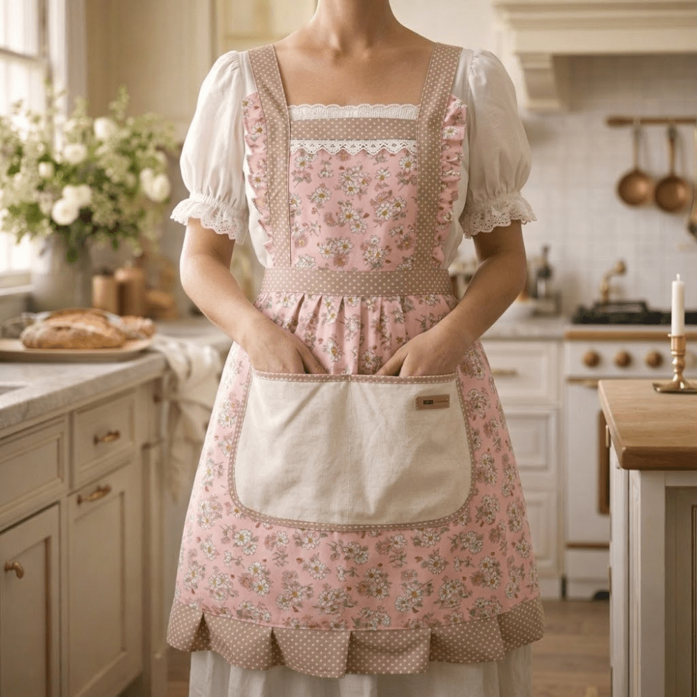 Velzora - Tablier de cuisine en coton fleuri, imperméable | Velzora