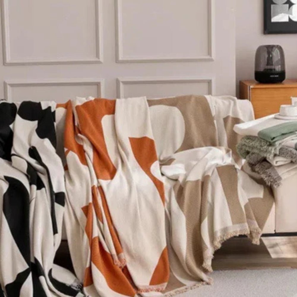 Velzora - Housse de canapé en chenille texturée à motif jacquard bohème | Velzora