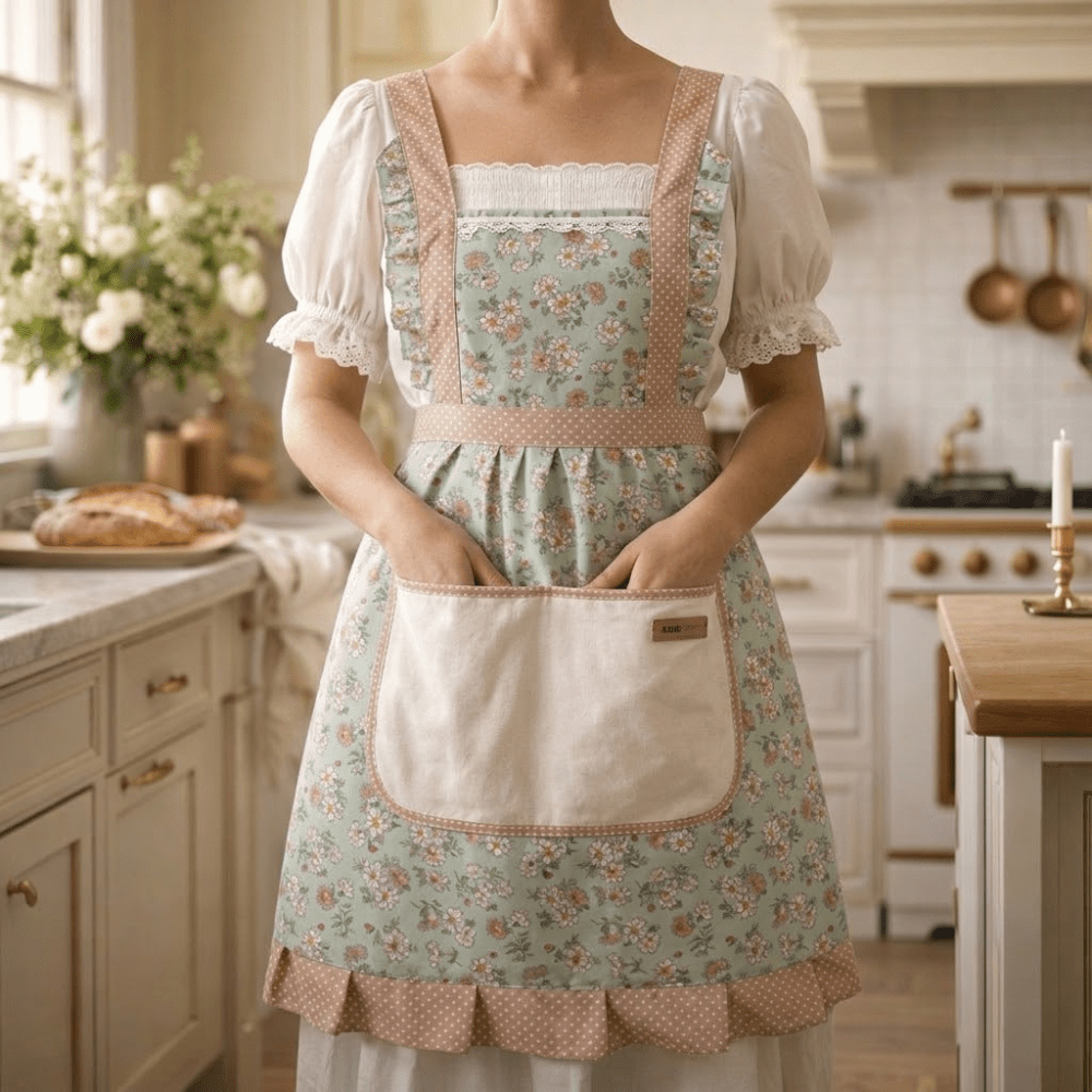 Velzora - Tablier de cuisine en coton fleuri, imperméable | Velzora